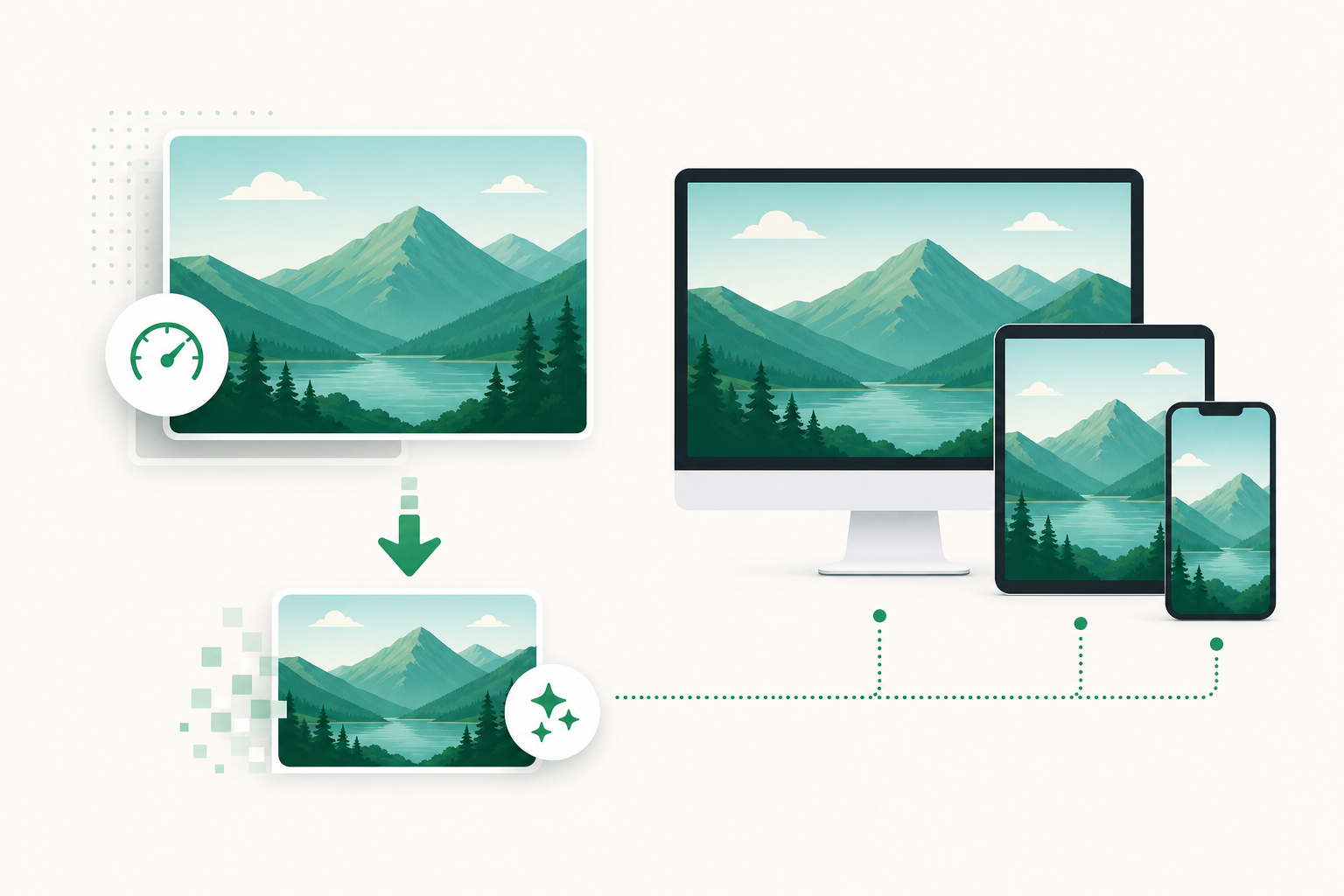 Lynbro Image Optimizer dashboard showing optimization status and a getting-started checklist